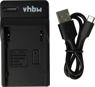 Produktbild von vhbw USB-C Ladegerät kompatibel mit Canon V-60Hi, Vistura, V-72, V-65Hi, XF300, V-75Hi, XF100, XF105 Kamera - Ladeschale + USB-C Kabel Ladeanzeige