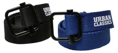 Immagine prodotto di Urban Classics - Cinture, confezione da 2 in tela per bambini TN283 (taglia unica) (nero/blu)