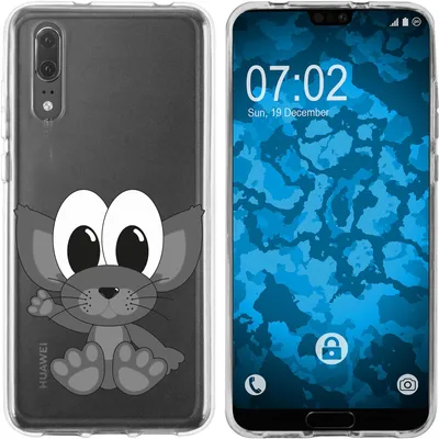 Produktbild von PhoneNatic Case kompatibel mit Huawei P20 Silikon-Hülle Cutiemals M5