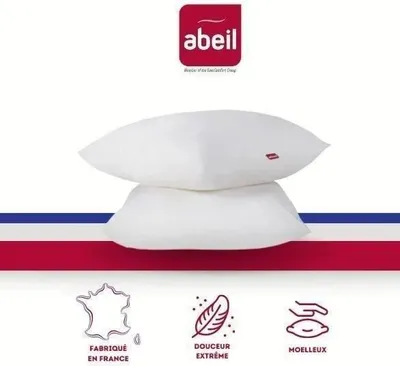 Produktbild von Abeil Kissen 2er Set, 60 x 60 cm, Weich, Weiß,
