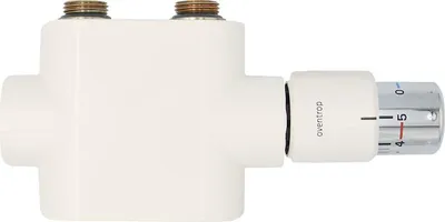 Produktbild von Gerade Ventilgarnitur für Mittelanschluss 50mm weiß komplett