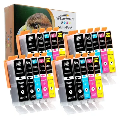 Produktbild von 20x Tintenpatronen Set kompatibel mit Canon PGI-570 CLI-571 für Pixma MG/TS Serie: MG5700, MG6800, MG7750, TS5050, TS6050, TS8050, TS9050, uvm.