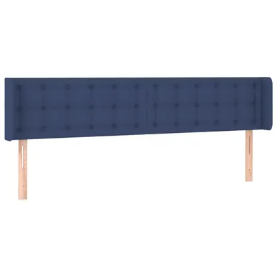 Obrázok produktu pre Čelo postele so záhybmi modrý 203x16x78/88 cm látka