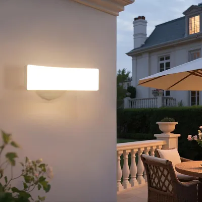 LED Außenwandleuchte 17W IP65 Warmweiß 3000K, Aluminium, 30 cm
