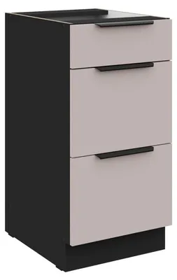 Immagine prodotto di Cassettiera AGAFIJA - larghezza 40 cm, cashmere / nero