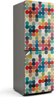 Obrázek produktu pro Abstraktní květinový vzor - Samolepka na lednici - Samolepka na lednici - Samolepicí fólie na lednici - Dekorace do kuchyně - 70x190 cm