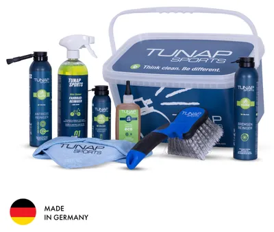 Produktbild von TUNAP SPORTS Mountainbike-Set | Komplettpflege für anspruchsvolle Trails | Schutz & Schmierung für maximale Performance | Robuste Produkte für harte Bedingungen |  Germany