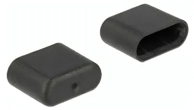 Produktbild von DeLOCK 64008, USB Typ-C, Schwarz, Polyethylen (PE), 7,85 mm, 9,8 mm, 4,1 mm