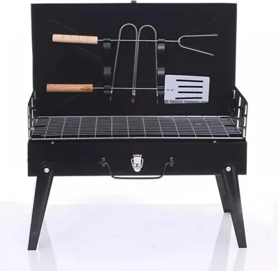 Produktbild von Grill BBQ Holzkohlegrill Klappgrill Campingständer Reisegrill XXL Edelstahl