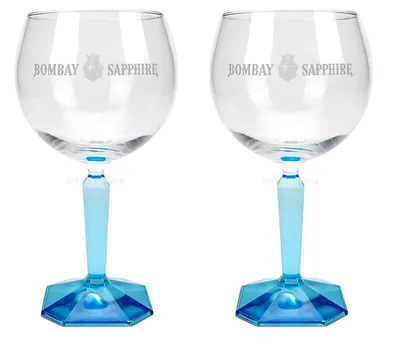 Produktbild von Bombay Sapphire Ballon Cocktail Gin Glas Set - 2x Gläser Gin glas Gin Tonic