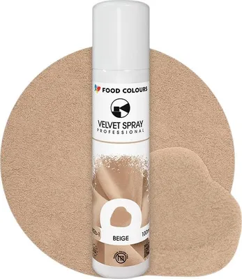 Produktbild von Lebensmittel Sammet Spray Beige - Decospray für Kuchen 100 ml