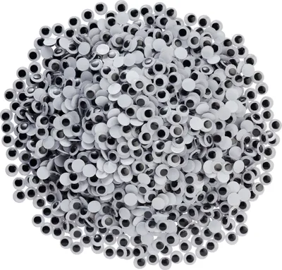 Produktbild von VBS XXL Wackelaugen zum Aufkleben "Rund", 12 mm, 1.500 Stück