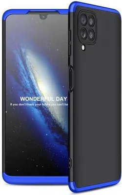 Produktbild von 360 Grad-Case für Samsung Galaxy A22 - Farbe: Schwarz & Blau - Modellkompatibilität: Für Samsung Galaxy A22 4G