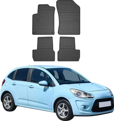 Immagine prodotto di 2009-2016 Citroen C3 tappetini in gomma nera 4 pz