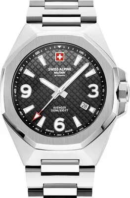 Obrázok produktu pre Švajčiarske náramkové hodinky Alpine Military Pánske 42 mm Avenger strieborné 7005.1137