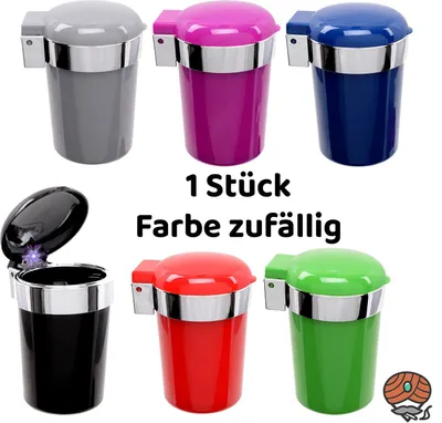 Produktbild von 1 Auto-Aschenbecher mit Deckel und LED-Licht, Farbe zufällig von Atomic