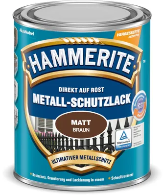 Produktbild von Hammerite Metallschutzlack Matt, Braun, 3in1- Rostschutz, 750 ml