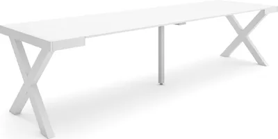 Immagine prodotto di TAPA Consolle allungabile, 302x90x73cm, Per 14 persone, Gambe in legno, Bianco