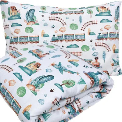 Produktbild von Kinderbettwäsche Set, 100% Baumwolle, 100x135 cm, für Baby- und Kinderbett