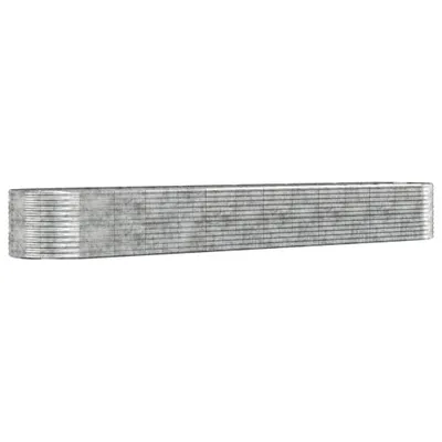 Produktbild von vidaXL Hochbeet Silbern 554x100x68 cm Pulverbeschichteter Stahl