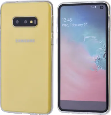Productafbeelding van Transparante siliconen hoes voor de Galaxy S10e. Zacht en duurzaam