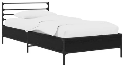 Zdjęcie produktu dla Rama łóżka vidaXL z czarnego dębu, 80 x 200 cm, materiał drewnopochodny