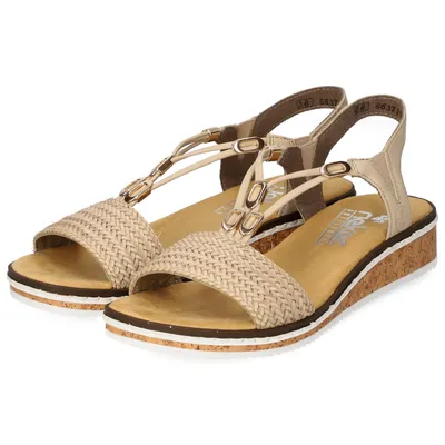 Produktbild von Rieker Damen Sandalen V3662-62 beige Gr. 37