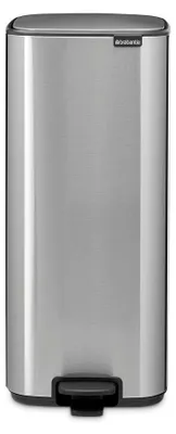 Image de Poubelle à pédale Brabantia Bo, 30 l, rectangulaire, acier, acier, pédale, acier