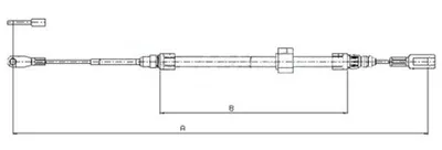 Immagine prodotto di Cavo del freno di stazionamento, freno a disco anteriore METZGER per MERCEDES SPRINTER 3-t