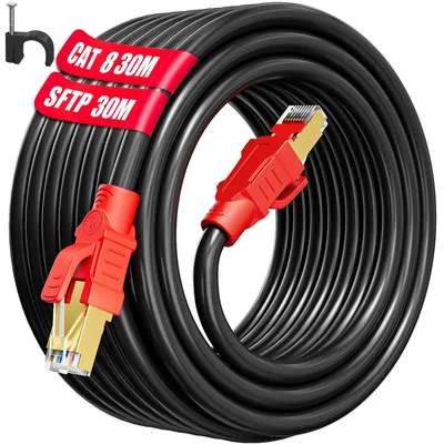Produktbild von Soibke LAN Kabel 30 Meter Cat 8 Ethernet Kabel 30m Geschirmt Outdoor Indoor