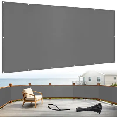 Productafbeelding van Balkonscherm Balkonafdekking - Windscherm - Antraciet - 90 x 600 cm - Zichtbescherming 95%