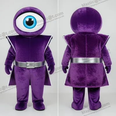 Image de Mascotte MASTICOT de table de ping-pong en velours violet