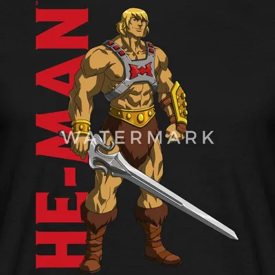 Produktbild von Spreadshirt Masters Of The Universe He-Man Männer T-Shirt, S, Schwarz