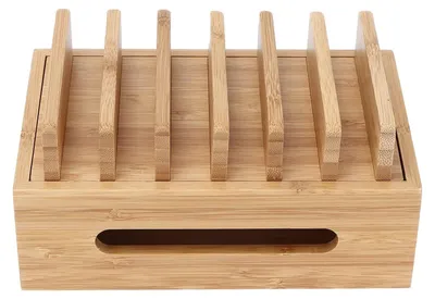 Produktbild von Holz-Handyhalterung und Tablet-Organizer