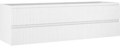 Obrázek produktu pro Mexen Rivel koupelnová skříňka pod umyvadlo 160 cm, 2 zásuvky, rýhovaná, bílá mat - 91A20-16047-2-BFF01