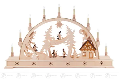 Produktbild von Schwibbogen Winterkinder (78x45cm) von Manufaktur Seidel