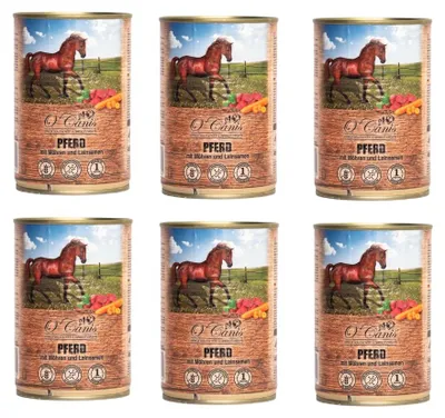Zdjęcie produktu dla O'CANIS Konina z warzywami i siemieniem - mokra karma dla psa - 6x800 g
