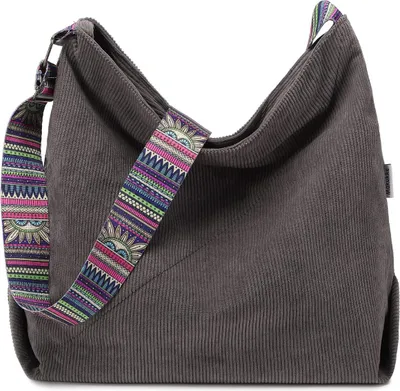 Produktbild von Handtasche, Damen-Umhängetasche, Kordeltasche, große Shopper-Tragetasche, Umhängetasche, lässige Crossbody-Tasche für Schule, Büro, Arbeit, Reisen, Ausflüge und Shopping