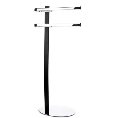Obrázok produktu pre Držiak na uteráky MSV "Diamantino" (DxŠxV): cca 41 x 23 x 89 cm pochrómovaný kov s 2 držiakmi na uteráky