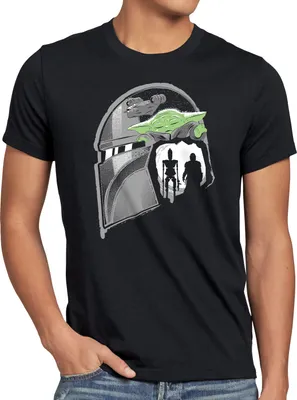Produktbild von A.N.T. Mando'a Herren T-Shirt yoda raumschiff droide
