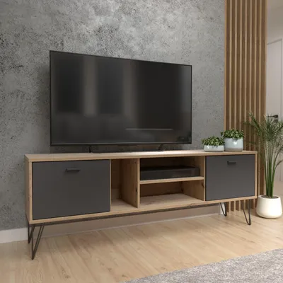 Productafbeelding van Forte NEYLE TV-kast 160 170, modern tv-meubel, 2 deuren, geschikt voor de woonkamer of tv-ruimte