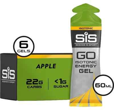 Zdjęcie produktu dla Science in Sport GO Żel energetyczny izotoniczny o smaku jabłkowym, 6 x 60 ml