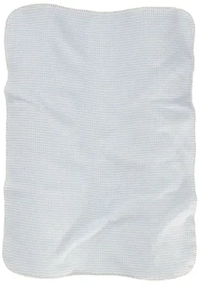 Produktbild von Biederlack Plaid mit Zierstich Lovely & Sweet Farbe Baumwolle blue Größe 75 x 100