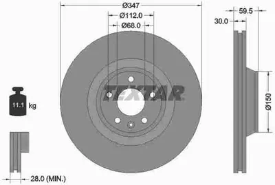 Produktbild von TEXTAR Bremsscheibe Artikel: 92132405