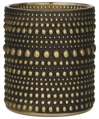 Produktbild von Countryfield Teelichthalter/Kerzenhalter - schwarz/gold - H8 cm