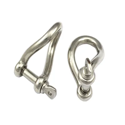Produktbild von 2 Schäkel gedreht Edelstahl A4 8mm Twisted shackle
