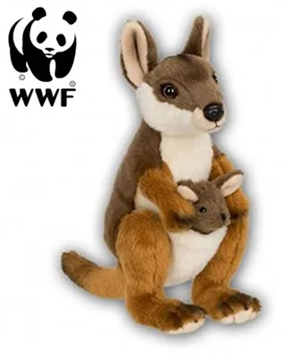 Immagine prodotto di Canguro peluche WWF con bambino (19 cm) peluche realistico Kangaroo Joey