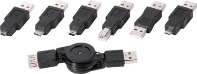 Produktbild von ViVanco™CA US 7, 1 m, Mini-USB B, USB A, USB 2.0, Schwarz