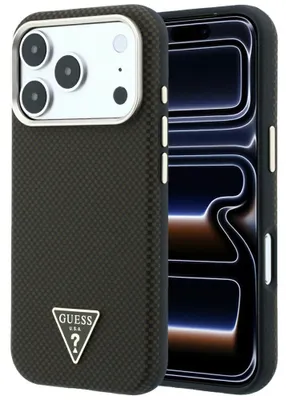 Immagine prodotto di Custodia Guess in Poliammide, modello Triangle, per iPhone 18 Pro Max / 17 Pro Max, color marrone