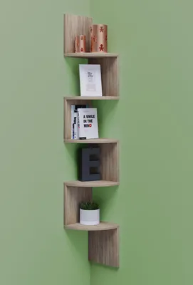 Produktbild von VCM Holzregal hängend | platzsparendes Regal | Maße:  H. 123 x B. 20 x T. 20 cm | Elegantes Regal hängend | Aufbewahrungsregal | Bücherregal | Wandregal - Mintis